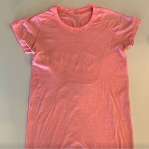 Lululemon Run swiftly tech tee-size 10-orangish/pink